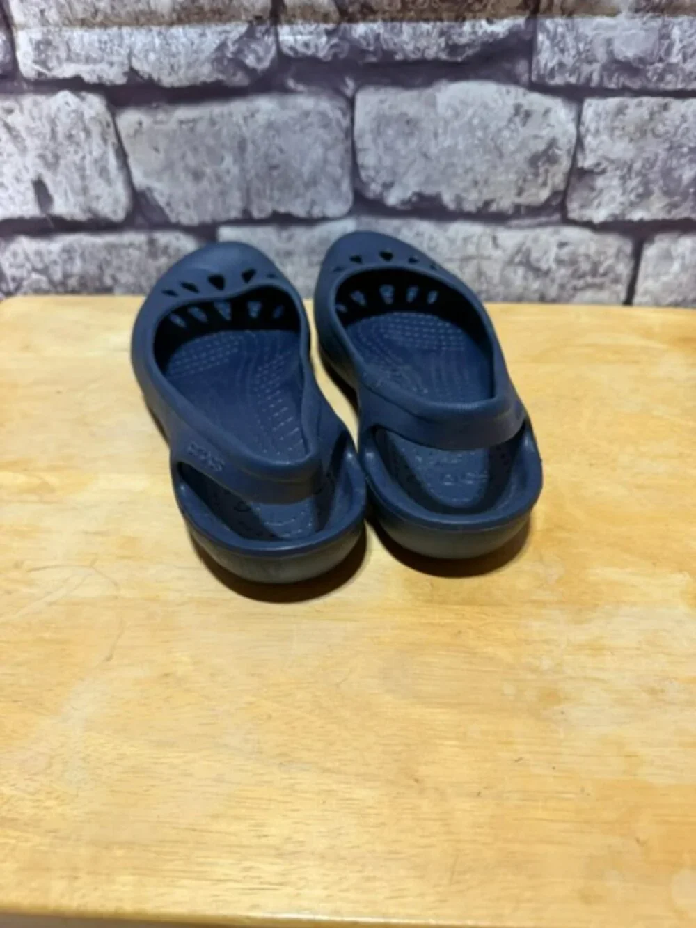 Crocs Navy Sling Back Slip On Flats Size 8